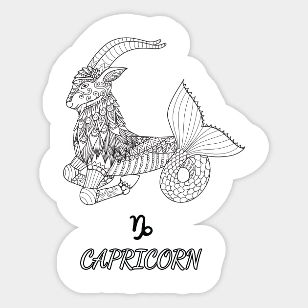 Capricorn Zodiac Sign Sticker by letnothingstopyou